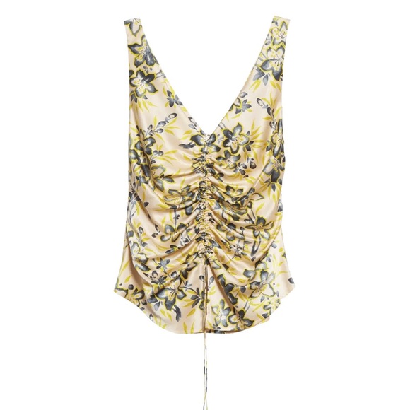 NEW CINQ A SEPT SLEEVELESS FLORAL PRINT TOP - Picture 8 of 8